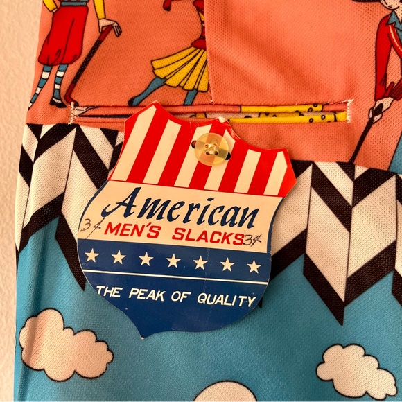 Vintage David Smith Golf Pants • Men’s Colorful ’70s Poly Slacks • 34 36 38 - Picture 10 of 14